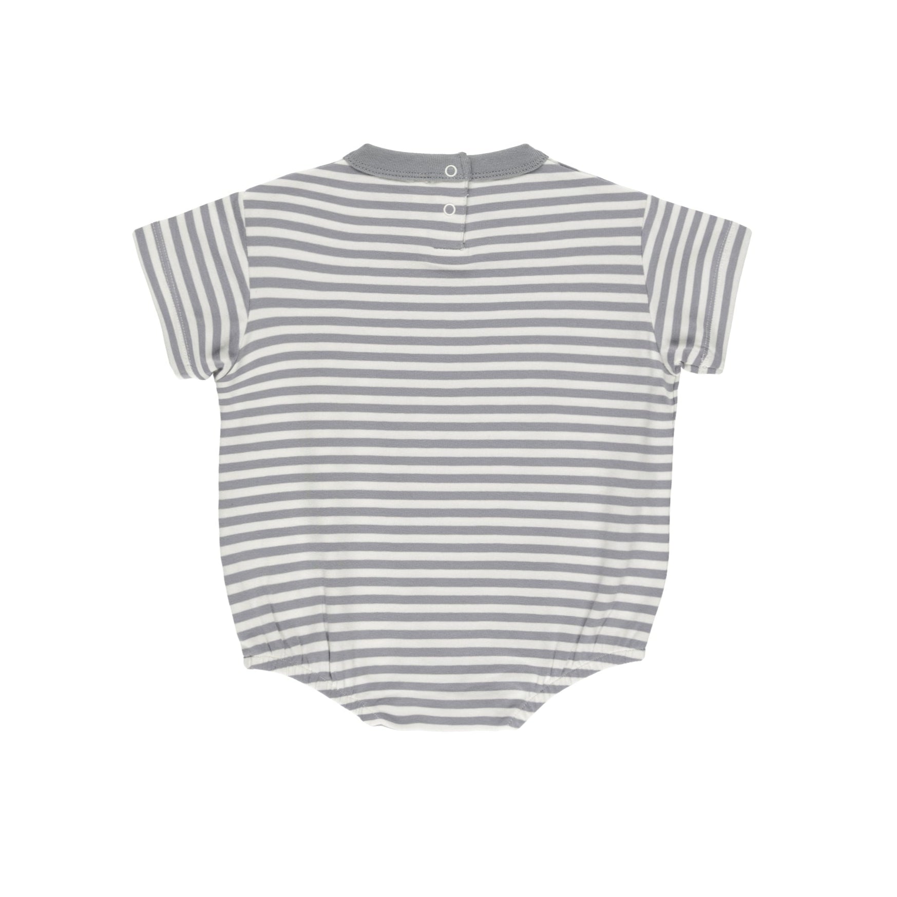 Comfortable Blue Stripe Bubble Romper for Women - Casual Summer Outfit, Perfect for Beach, Vacation, and Lounge Wear