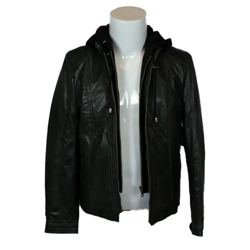 BOL Women's Detachable Hooded Leather Jacket - Fashionable Faux Leather Coat for Fall & Winter - Perfect for Casual Outfits, Streetwear & Outdoor Activities