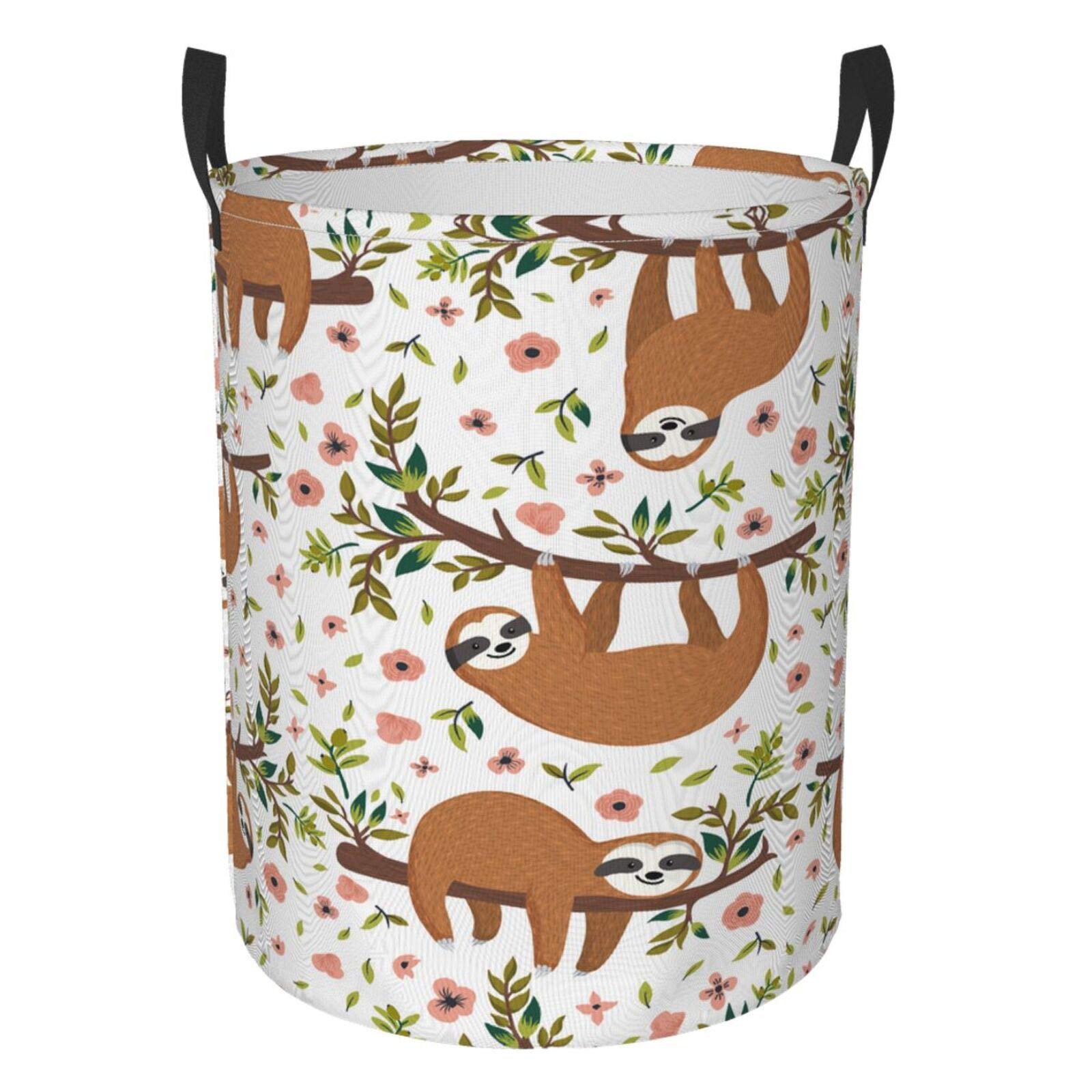 Funny Sloth Laundry Basket - Collapsible Clothes Hamper with Oxford Fabric for Home, Nursery, Office & Dorm | Perfect Storage Bin for Laundry Room, Bedroom Organization & Gift Giving