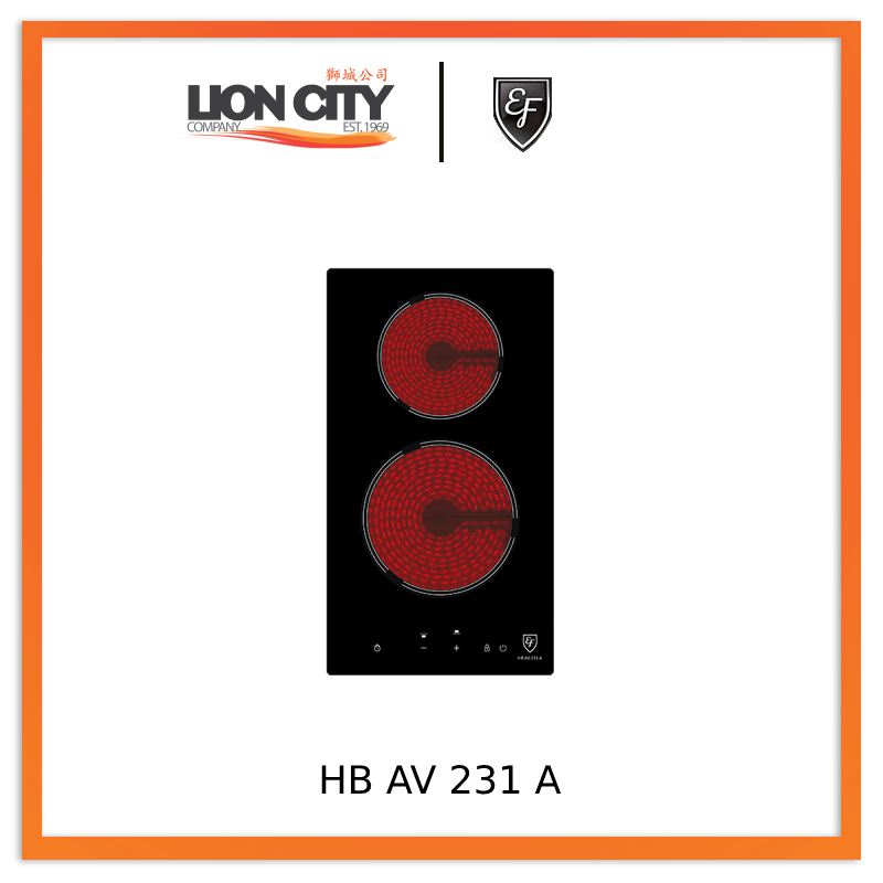 EF HB AV 231 A 30cm Built-in Vitro Ceramic Hob - HBAV231A - Perfect for Modern Kitchens & Small Spaces