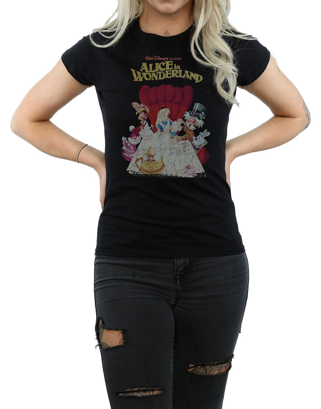 Disney Women's Retro T-Shirt - Vintage Mickey Mouse Graphic Tee for Casual Wear & Disney Theme Park Outfits