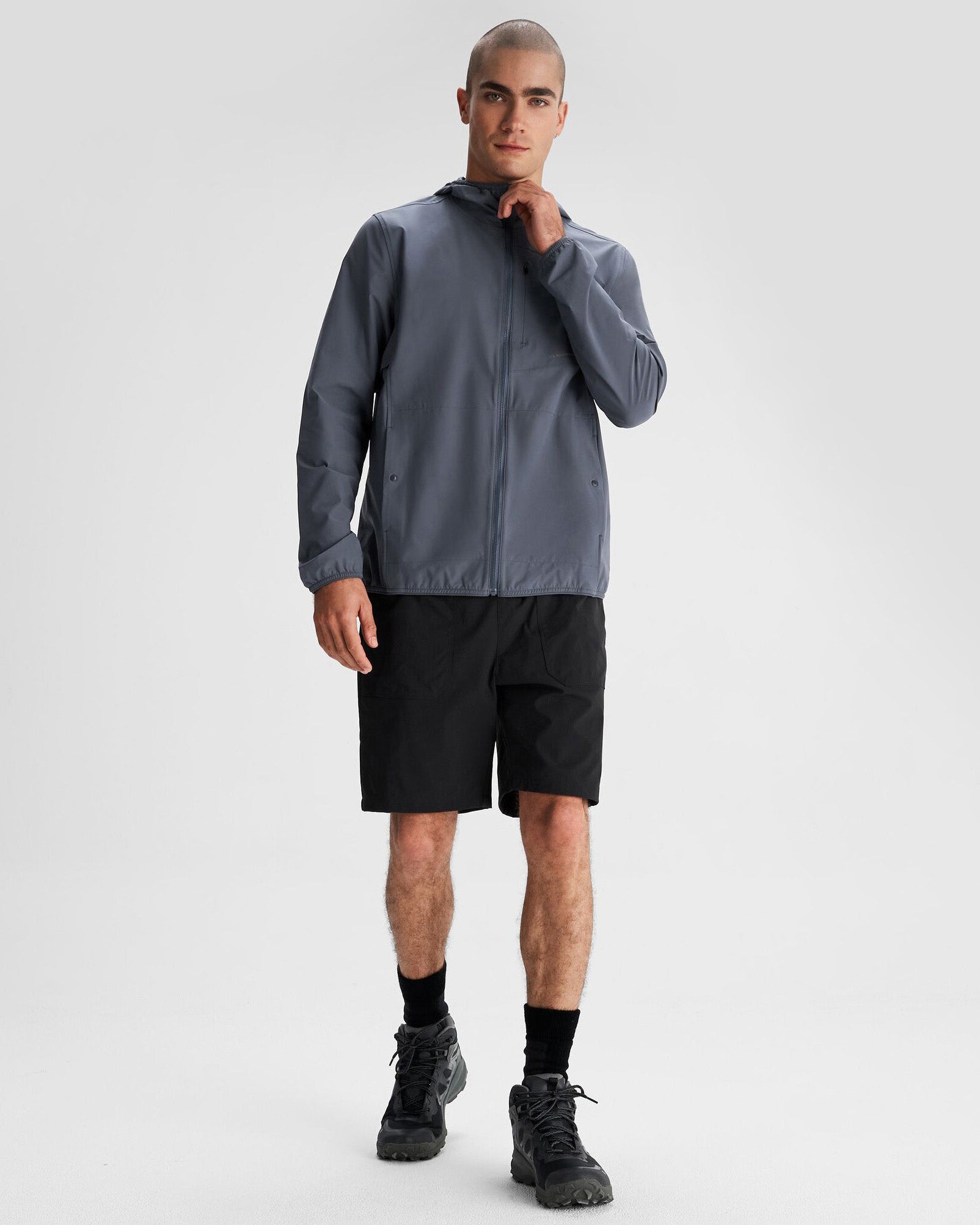 Men's Sun Breaker Jacket - Lightweight UV Protection Windbreaker with UPF 50+ (Mid Navy) - Perfect for Hiking, Running & Outdoor Activities