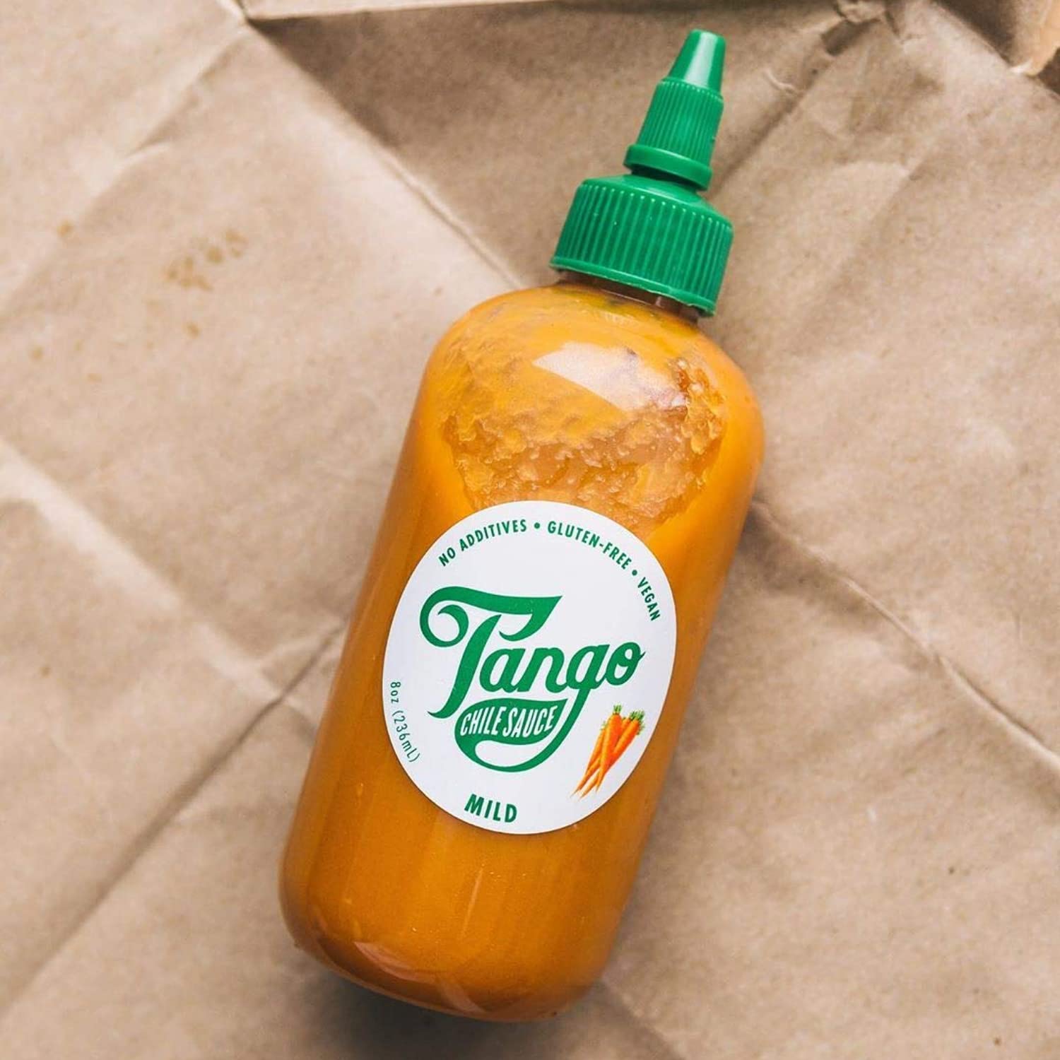 MILD TANGO Original Carrot Hot Sauce - Habanero & Scotch Bonnet Peppers, Lime, Garlic, Culantro, Apple Cider Vinegar - 100% Clean Ingredients, Vegan, Gluten Free, No Preservatives, No Sweeteners - Perfect for Tacos, Wings, Burgers & Spicy Food Lovers