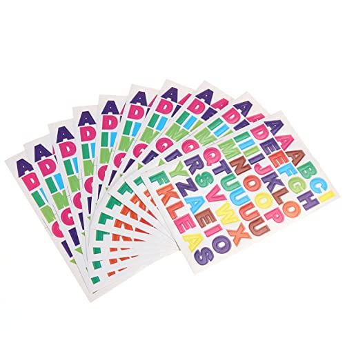 Ciieeo 10 Sheets Colorful Alphabet Stickers - Self-Adhesive A to Z Letter Stickers for Kids DIY, Scrapbooking & School Projects | Fun Educational Stickers for Classroom, Crafts & Gift Wrapping