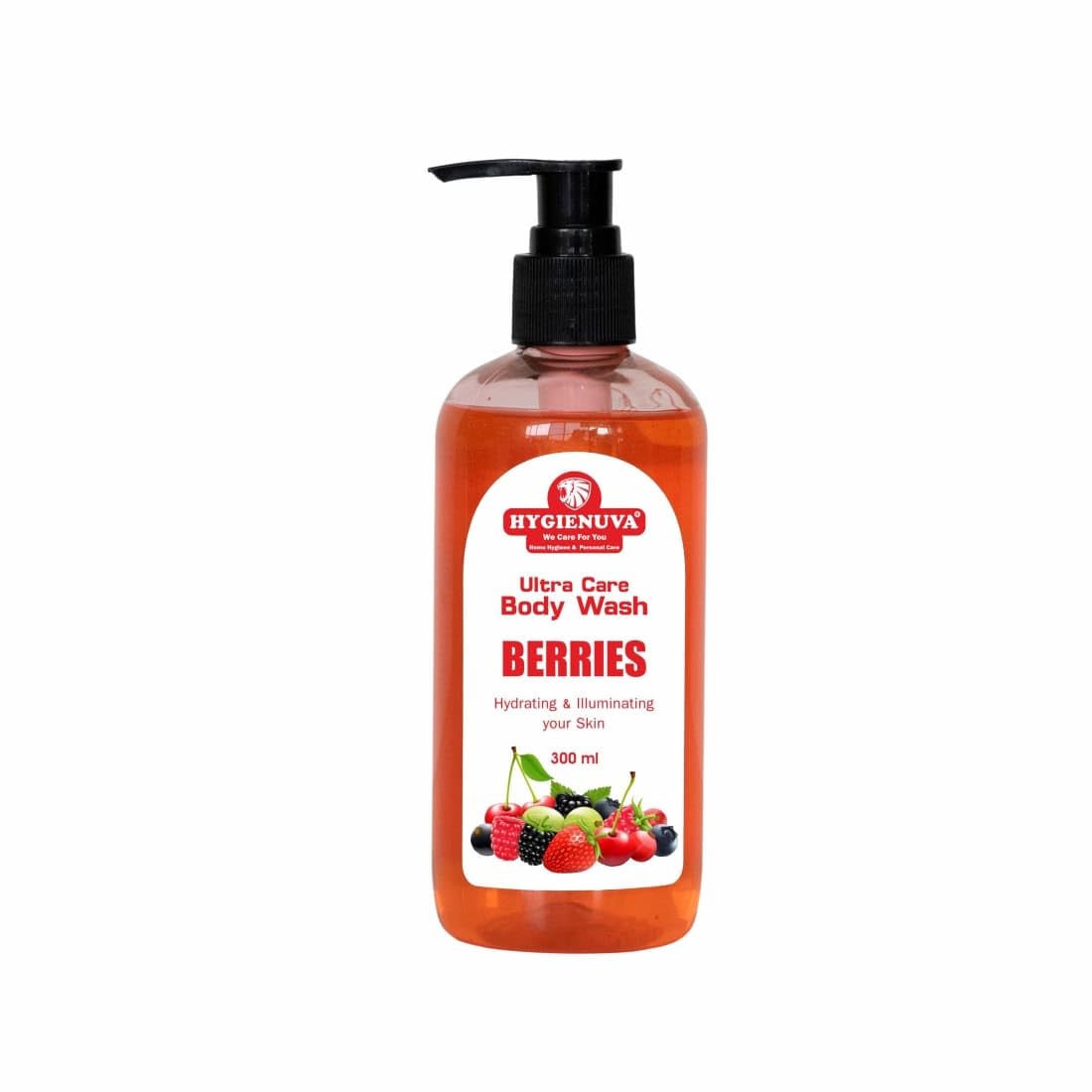 Hygienuva Berries Body Wash 300ml - Moisturizing Shower Gel for Men & Women, All Skin Types | Perfect for Daily Shower & Sensitive Skin Care