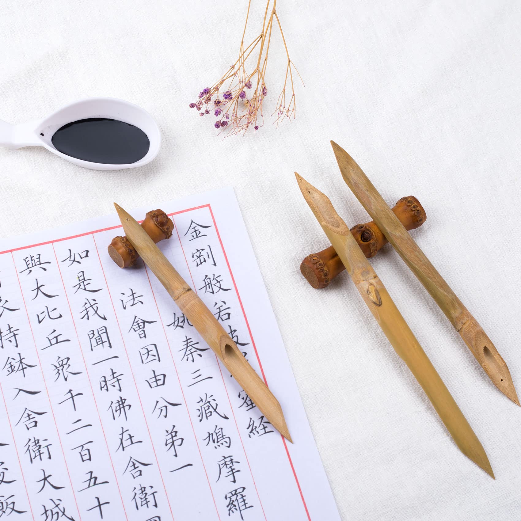 PAGOW 9-Piece Dual-Tip Bamboo Reed Pens - Professional Pottery & Ceramic Shaping Tools for Polymer Clay, Sculpting, and Art Projects - Perfect for DIY Crafts, Pottery Making, and Ceramic Art Creations