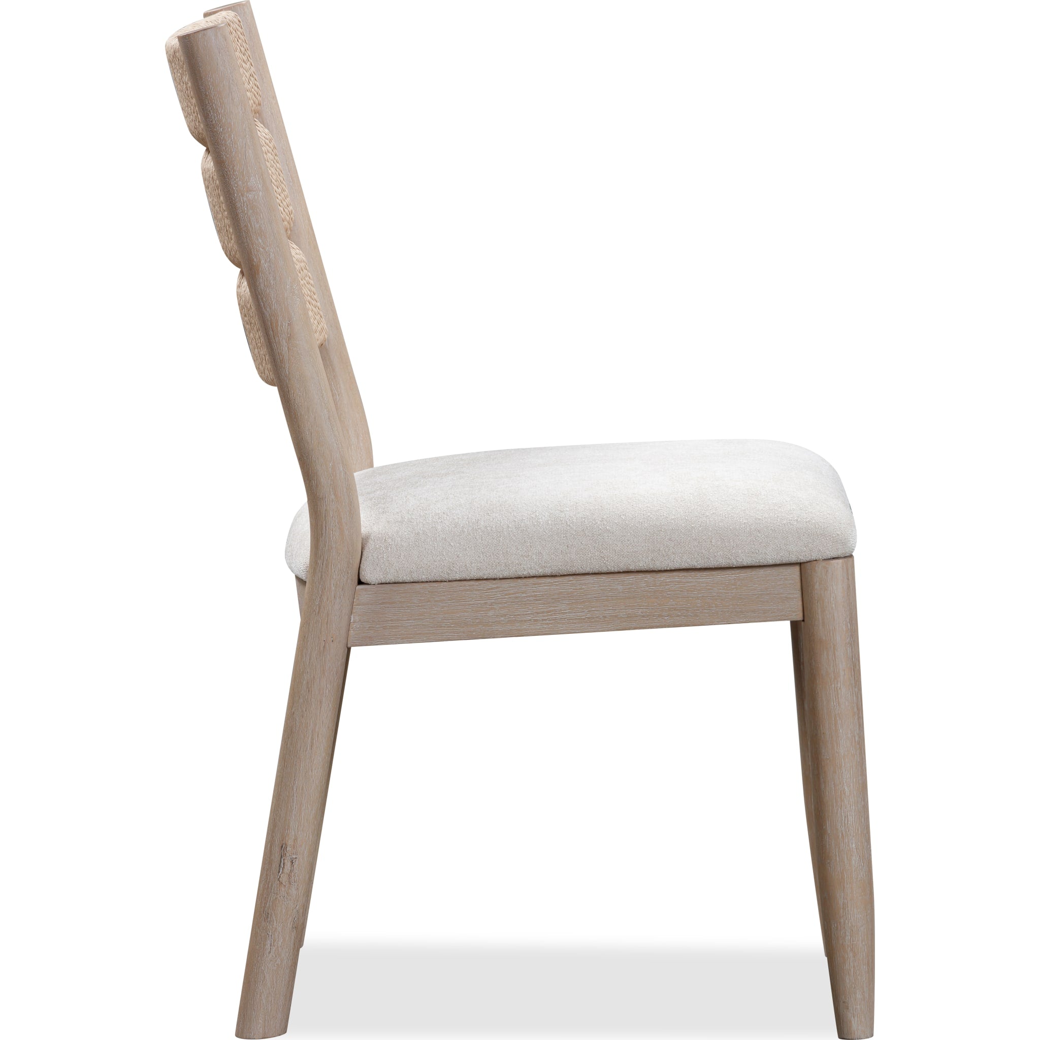 Rockport Danish Cord Dining Chair in Chai - Mid Century Modern Woven Seat Chair for Kitchen, Dining Room & Patio - Natural Rattan & Wooden Frame - Comfortable & Stylish Home Decor