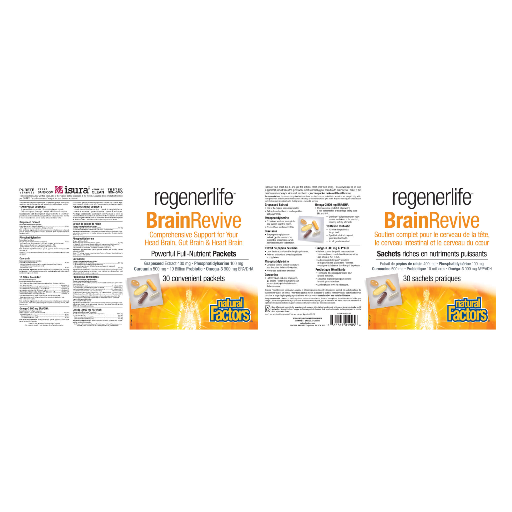 RegenerLife Brain Revive Kit - Natural Nootropic Supplement for Memory, Focus & Mental Clarity - Perfect for Students, Professionals & Gamers