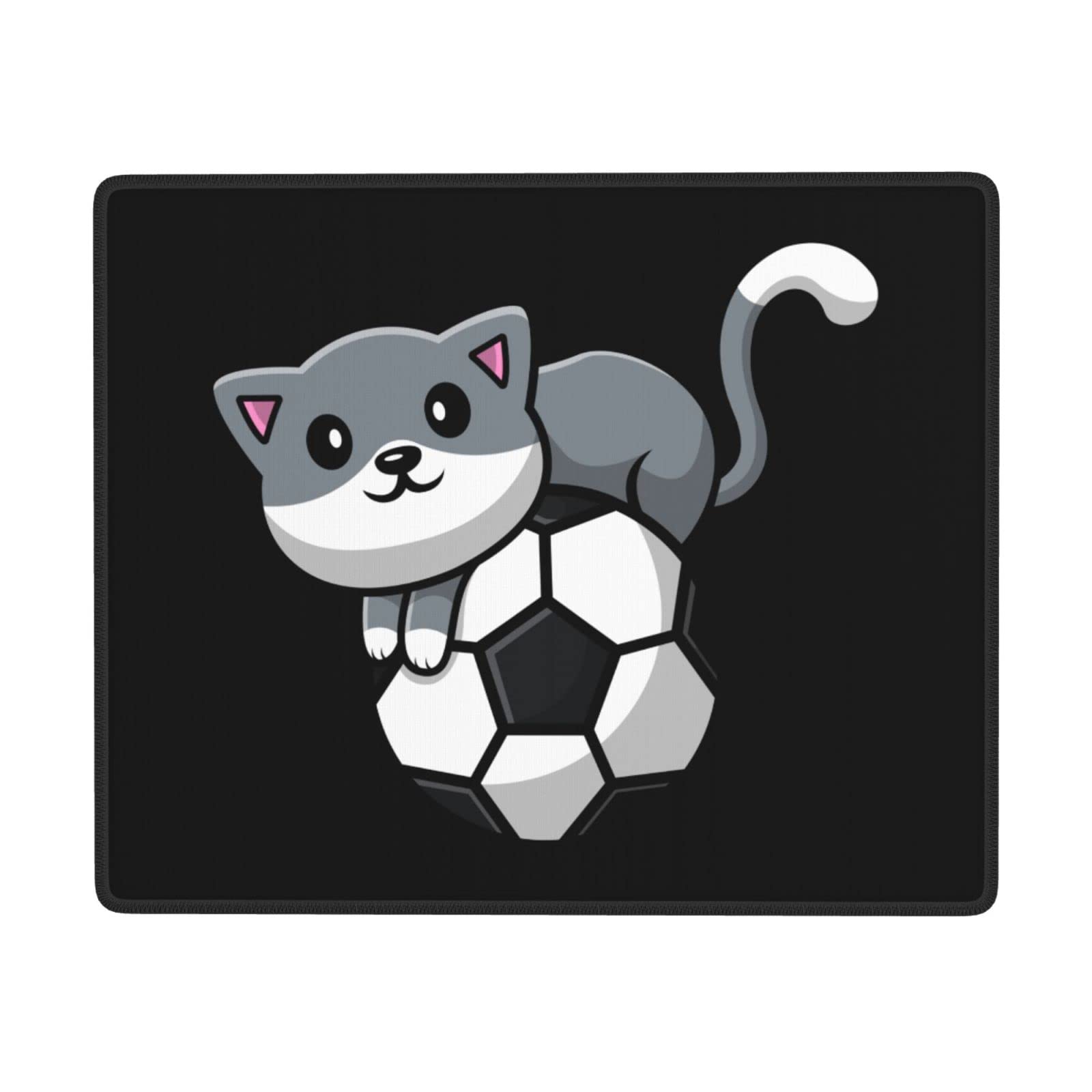 SIYTUAU Cute Cat Football Mouse Pad - Waterproof, Non-Slip Rubber Gaming Mousepad (7x9 inches) for Office, Laptop & PC - Perfect for Work, Gaming & Home Use