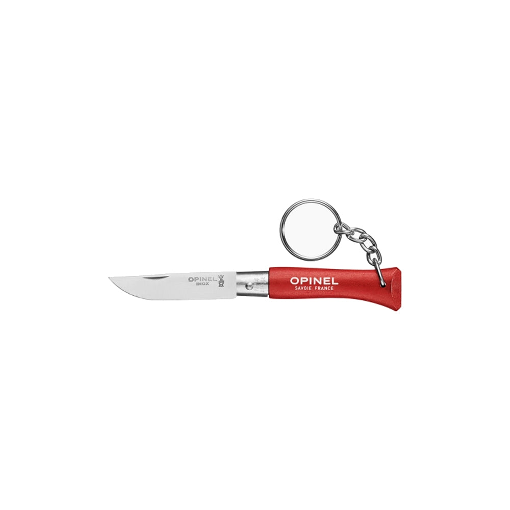 Opinel No.4 Stainless Steel Pocket Knife Keychain - Compact & Sharp for Everyday Carry, Outdoor Adventures & DIY Projects