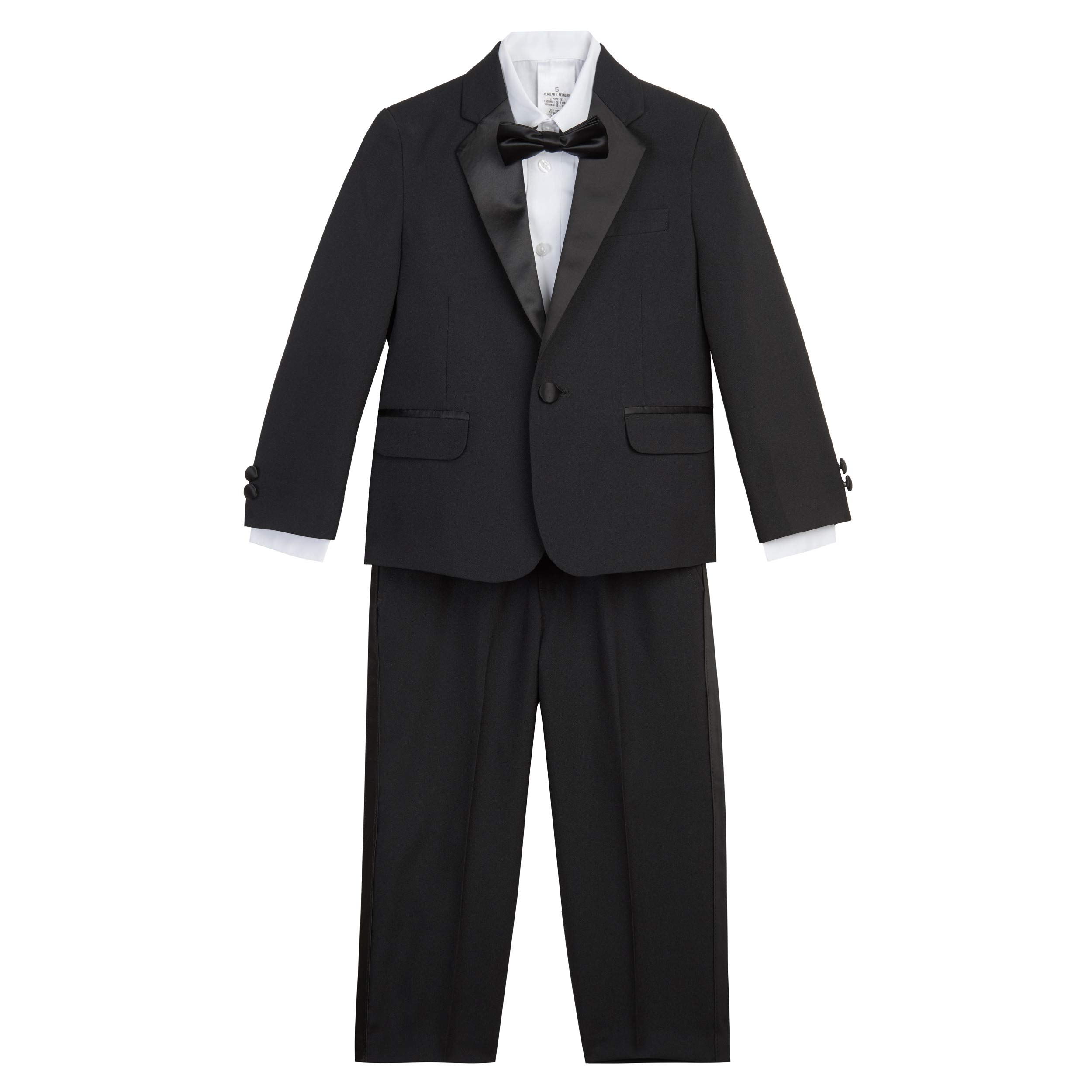 Nautica Boys' 4-Piece Tuxedo Set - Formal Dress Shirt, Bow Tie, Jacket & Pants for Weddings, Parties & Special Occasions