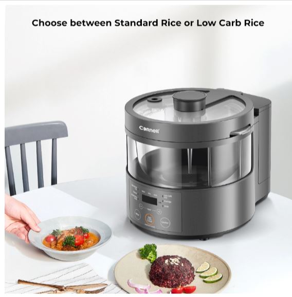 Cornell Steam Multi Cooker - 6-in-1 Electric Rice Cooker with Low Carb & Waterless Soup Function | Perfect for Keto Diet, Healthy Cooking & Small Kitchens (Model CSMC300L)