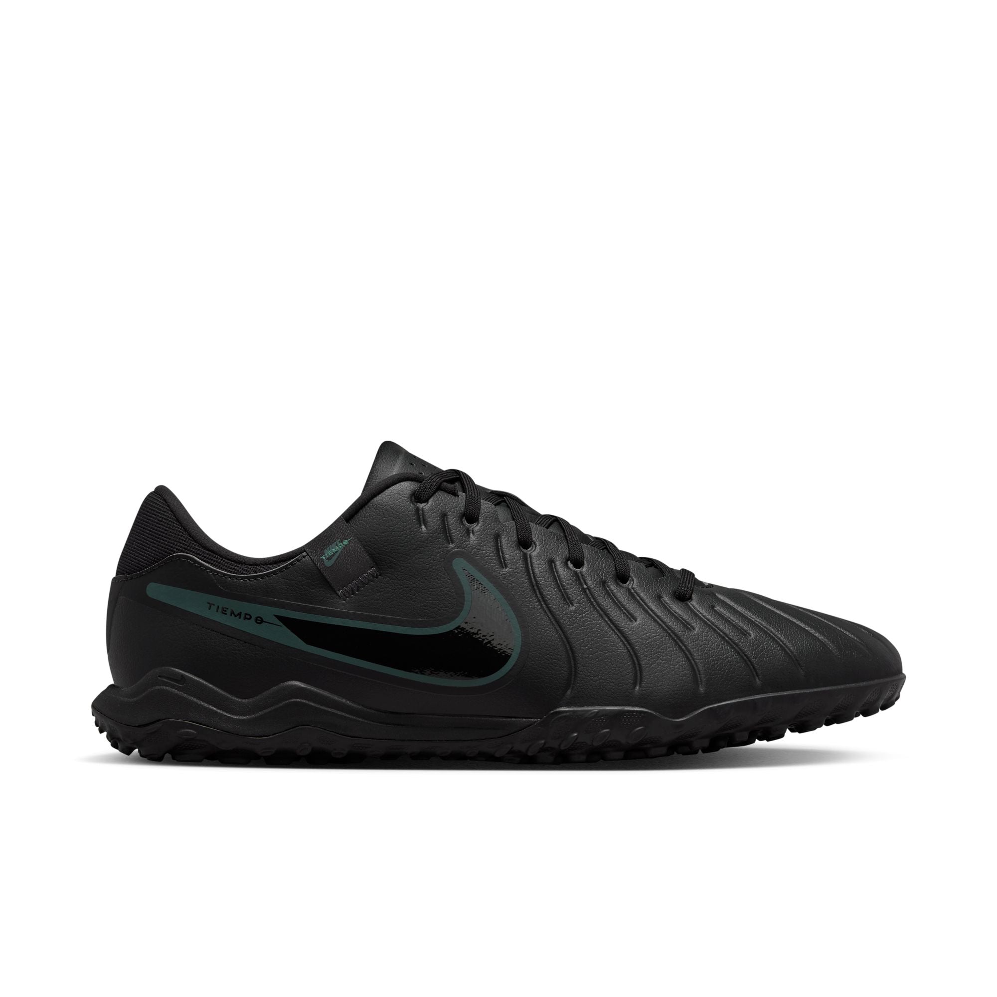 Nike Tiempo Legend 10 Academy TF Turf Soccer Shoes for Men - Black/Deep Jungle - Perfect for Artificial Grass & Indoor Soccer Training