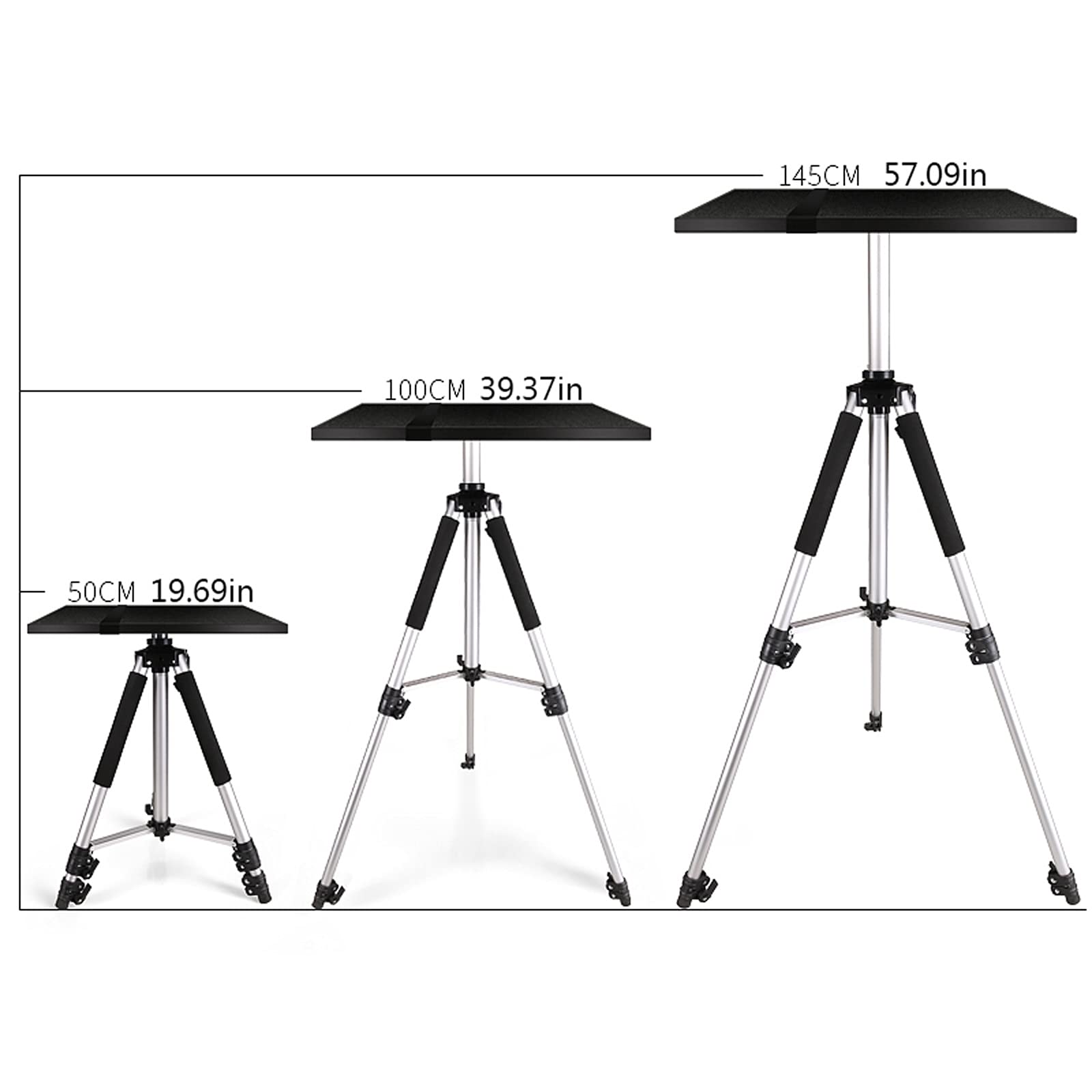 Adjustable Aluminum Projector Mount Stand with Tray - 19.6