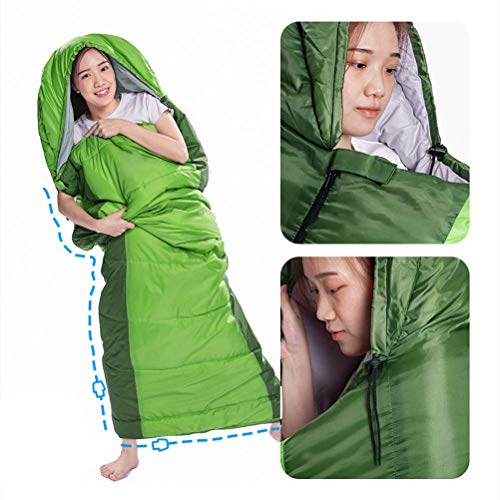 3-Season Lightweight Portable Sleeping Bag for Outdoor Hiking & Camping - Converts to Double Sleeping Bag with Compression Sack | Perfect for Backpacking, Family Camping & Adventure Travel