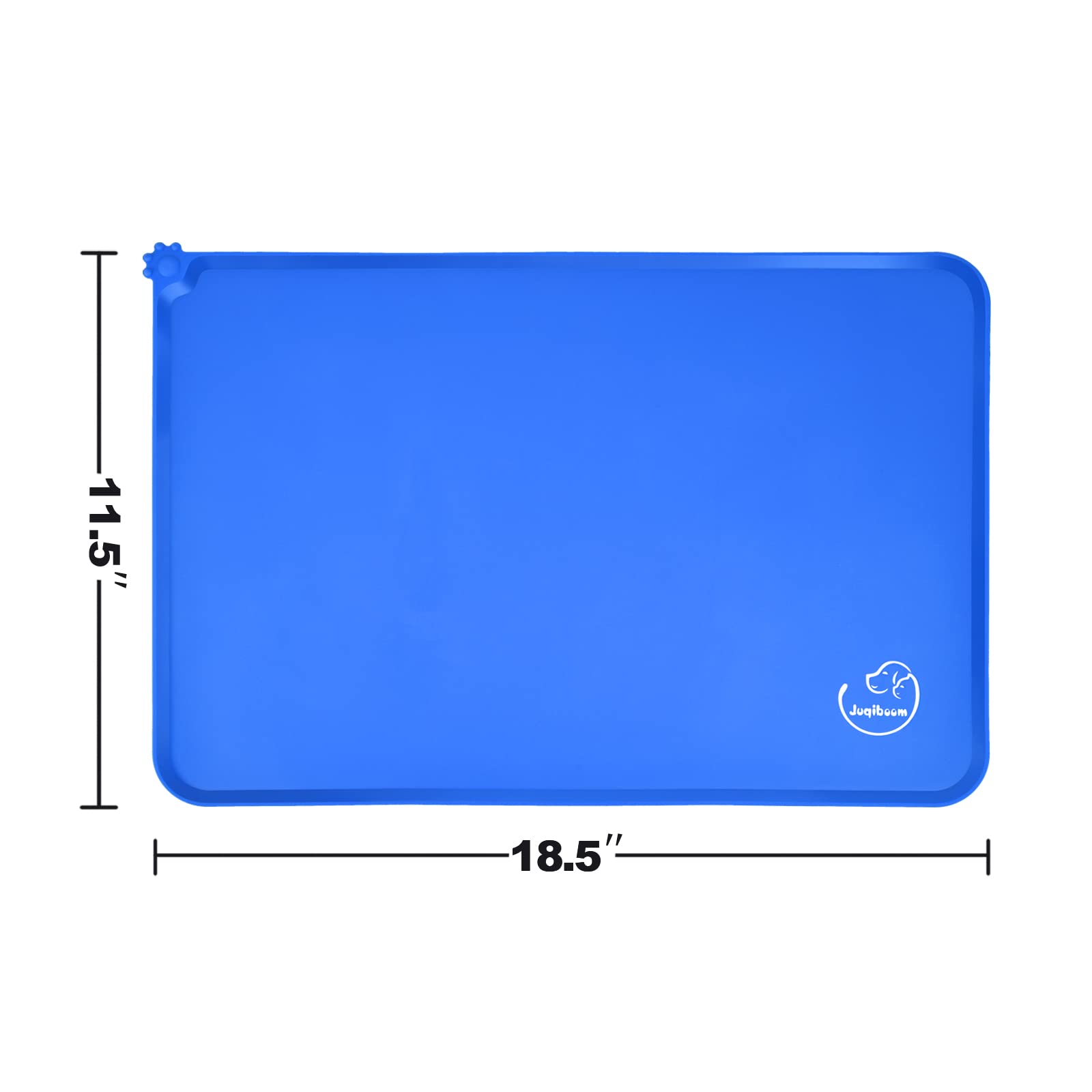 Non-Slip Silicone Pet Feeding Mat - Waterproof, Easy Clean Dog & Cat Bowl Placemat (18.5