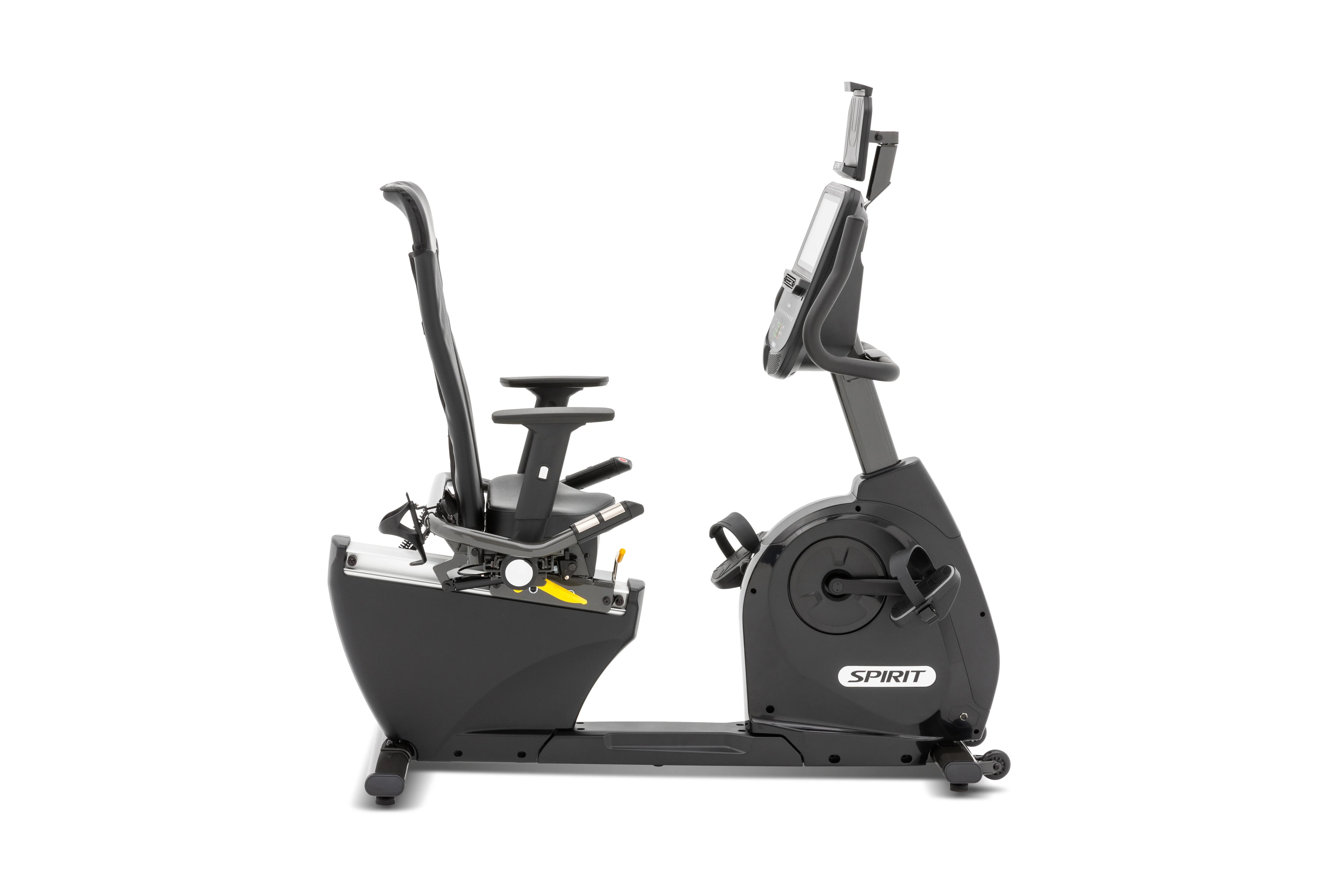 Spirit XBR55ENT Recumbent Exercise Bike with Entertainment Series - Home Gym Equipment for Cardio Workout & Indoor Cycling Training