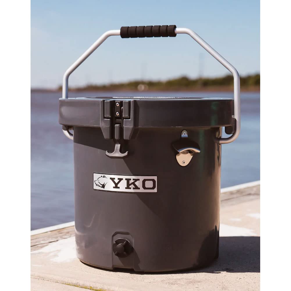 Yukon Outfitters 20-Quart Insulated Cooler Bucket with Molded Seat - Perfect for Fishing, Hunting, Hiking & Outdoor Adventures | Portable Cooler for Camping, Tailgating & Beach Trips
