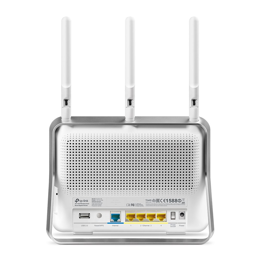 TP-Link AC1750 Smart WiFi Router (Archer C8) - Dual Band Gigabit Wireless Internet, High Speed for Gaming & Streaming, Long Range Coverage for Home & Office Use