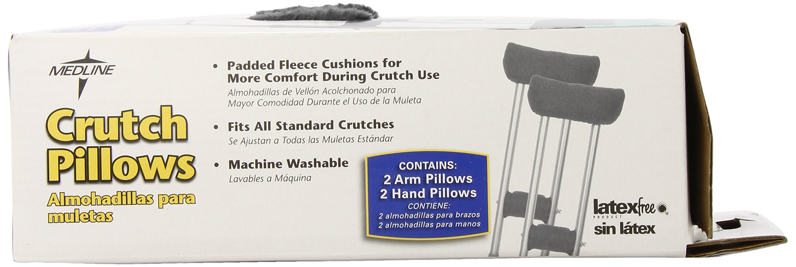 Medline Underarm Crutch Pads & Hand Grip Cushions - Comfort Support for Crutches, Walkers & Mobility Aids - Ideal for Injury Recovery, Post-Surgery & Daily Use
