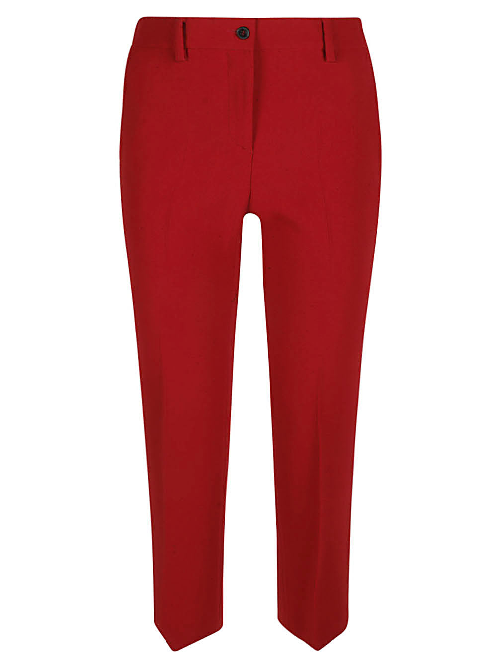 Alberto Biani Women's High-Waisted Red Trousers - Comfortable Stretch Pants for Work, Office & Casual Wear