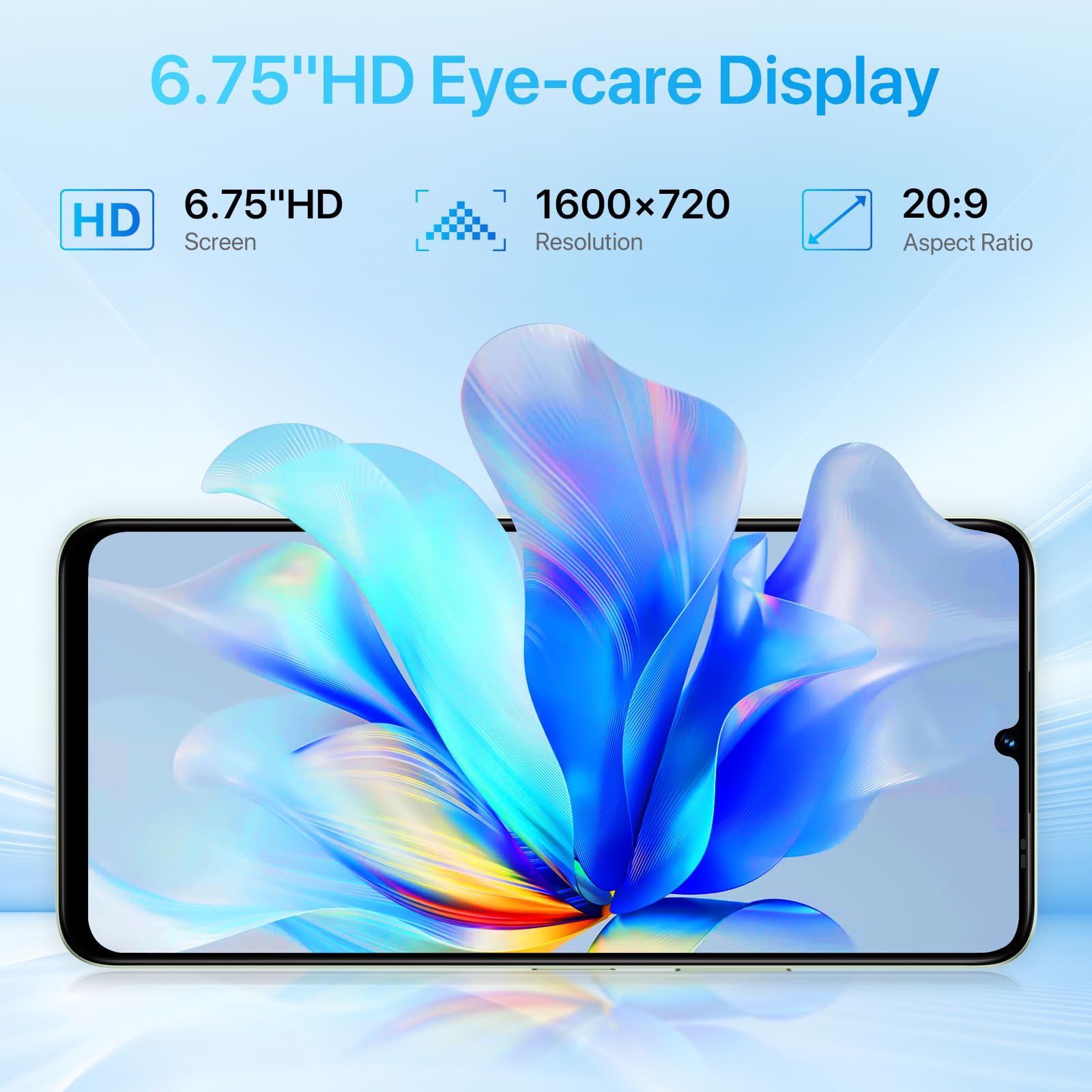 UMIDIGI G9A Unlocked Smartphone, Android 14 Go Edition | 6.75
