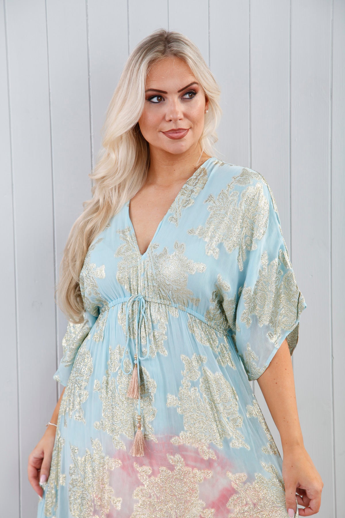 Aza Luxe Dress in Sea Green - Elegant Women's Formal Gown for Evening Parties, Weddings & Special Occasions