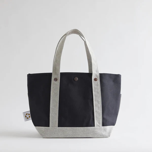 Kurashiki Hampu Canvas Tote Bag - Premium Japanese Canvas Tote Bag in Black | Durable & Stylish for Work, Travel & Shopping