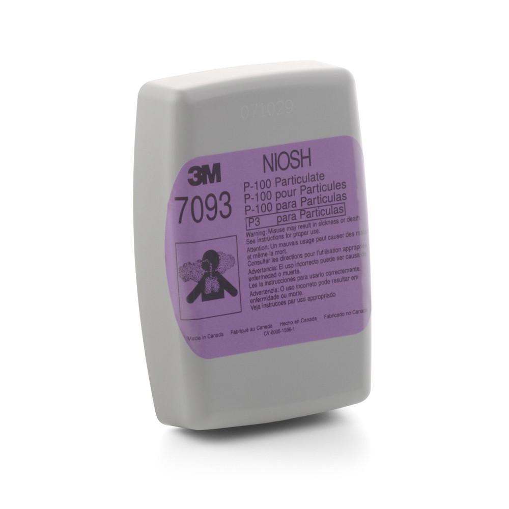 3M 7093 P100 Particulate Filter Cartridge for 6000 & 7000 Series Respirators - Dust, Mold & Chemical Protection for Construction, Woodworking & Industrial Safety