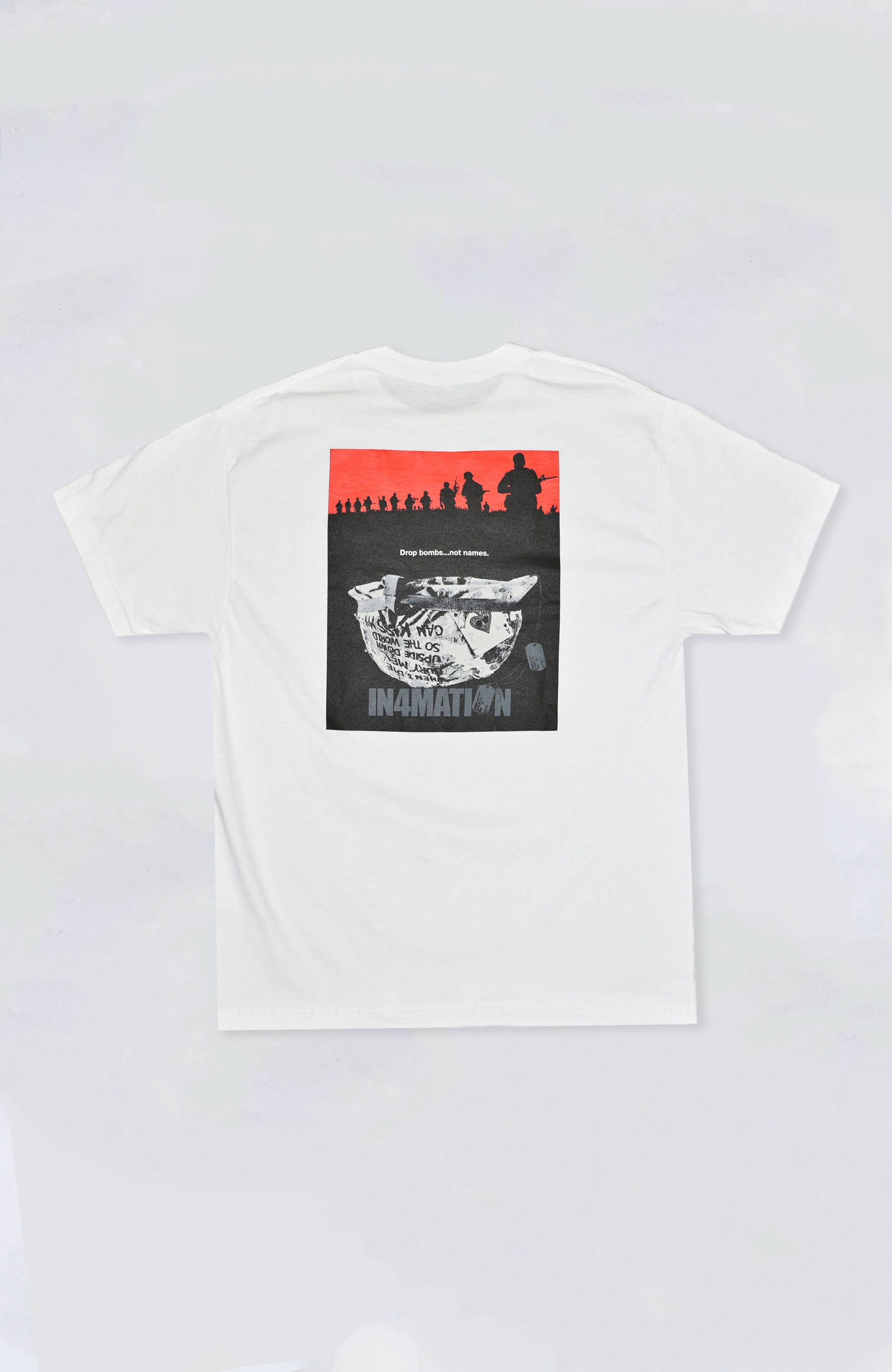 In4mation Drop Bombs Graphic T-Shirt for Men - Streetwear Casual Tee - Perfect for Skateboarding, Concerts & Urban Fashion
