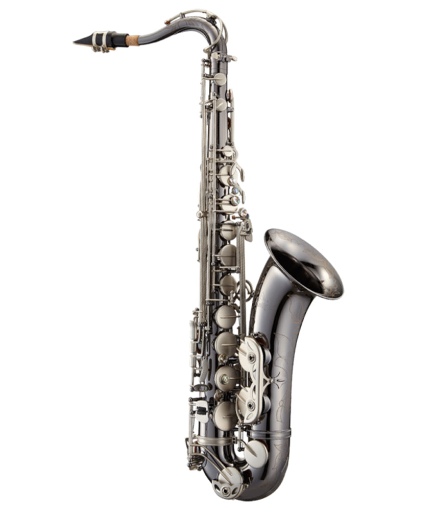 Antigua Winds TS4248 PowerBell Bb Tenor Saxophone - Black Nickel Body & Classic Nickel Keys | Professional Jazz, Band & Studio Performance Saxophone