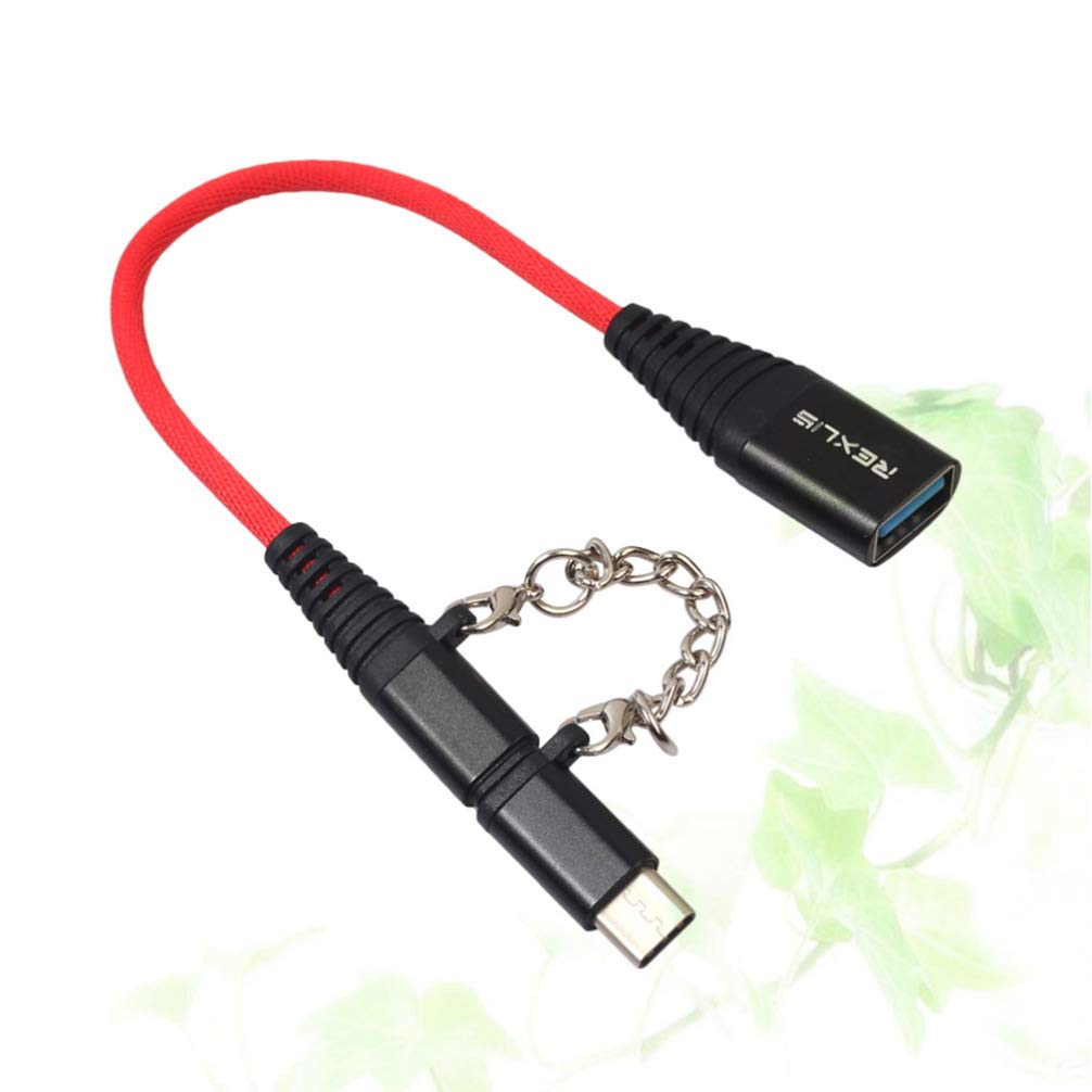 Type-C to USB-C & Micro OTG Adapter for Phone Tablet Laptop - Black