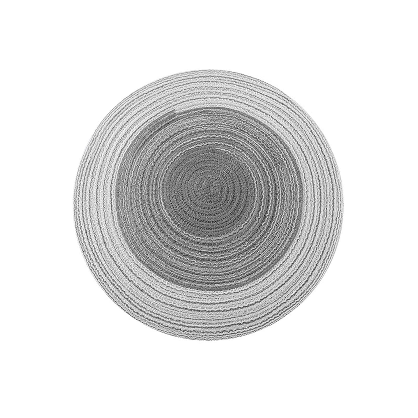 Nordic Round Insulation Placemat Set - Heat Resistant Table Mats for Bowls, Plates & Mugs - Western Dining & Tea Time - Grey (One Size) - Perfect for Kitchen, Dining Room & Coffee Shop Use