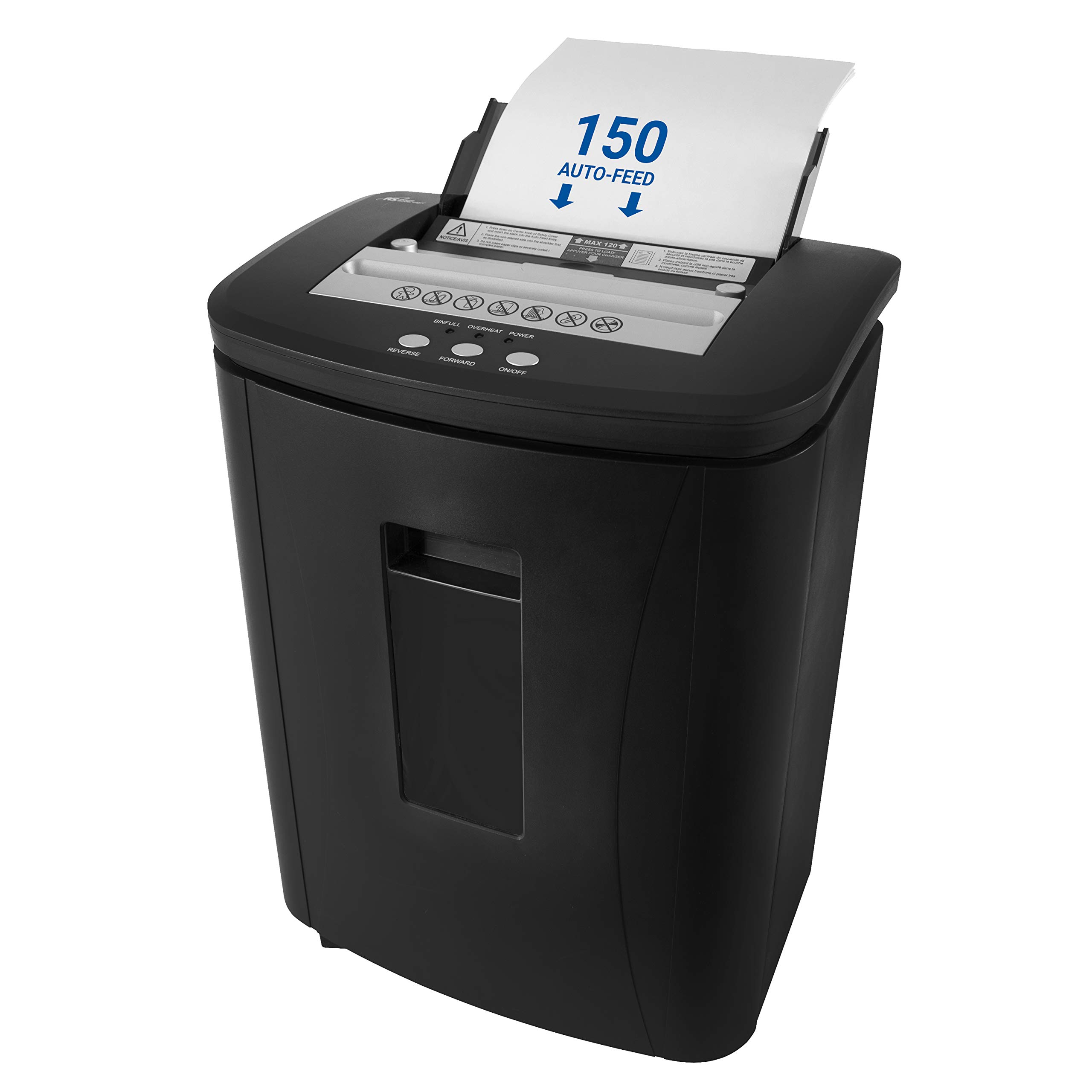 Royal Sovereign 150 Sheet Auto Feed Micro-Cut Paper Shredder - Secure Document Destruction for Office & Home Use