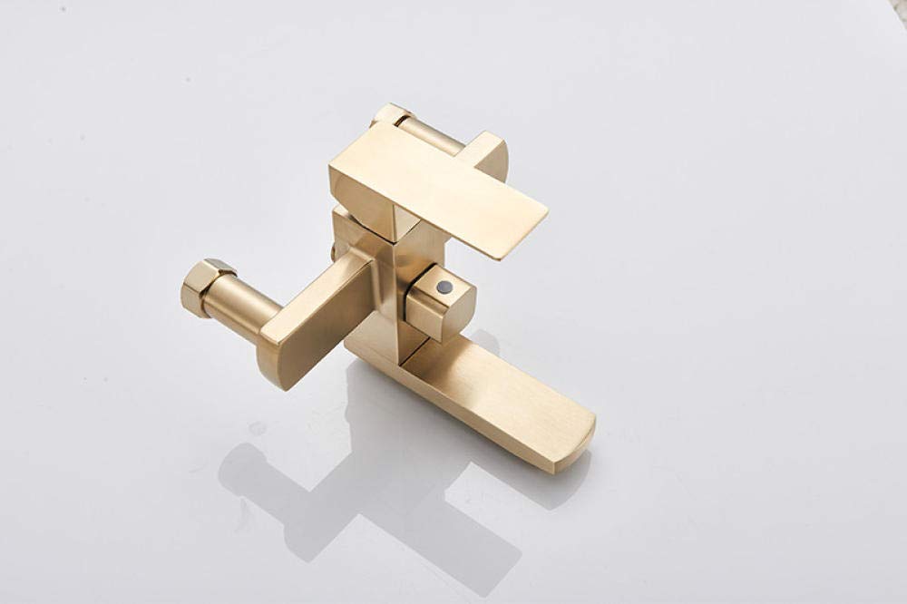 Premium 8 Inch Ultra-Thin Shower Faucet with Hand Shower - Brushed Nickel & Gold Single Handle Mixer Tap for Modern Bathroom | Perfect for Bath, Shower & Spa Relaxation