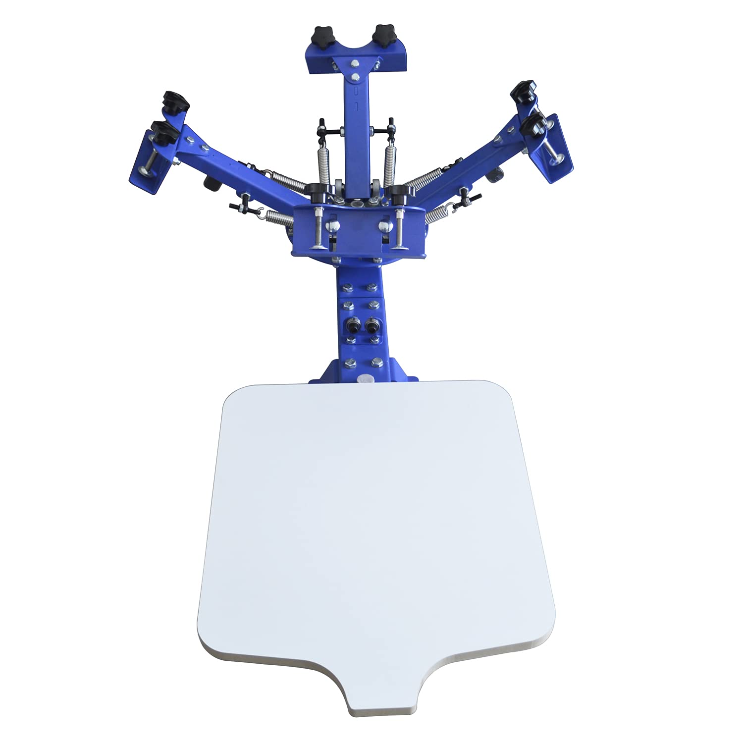 TECHTONGDA 4 Color 1 Station Silk Screen Printing Machine - Professional Screen Printer for DIY & Small Business - Adult Unisex Blue Non-Foldable - Perfect for T-Shirt Printing, Posters & Fabric Art