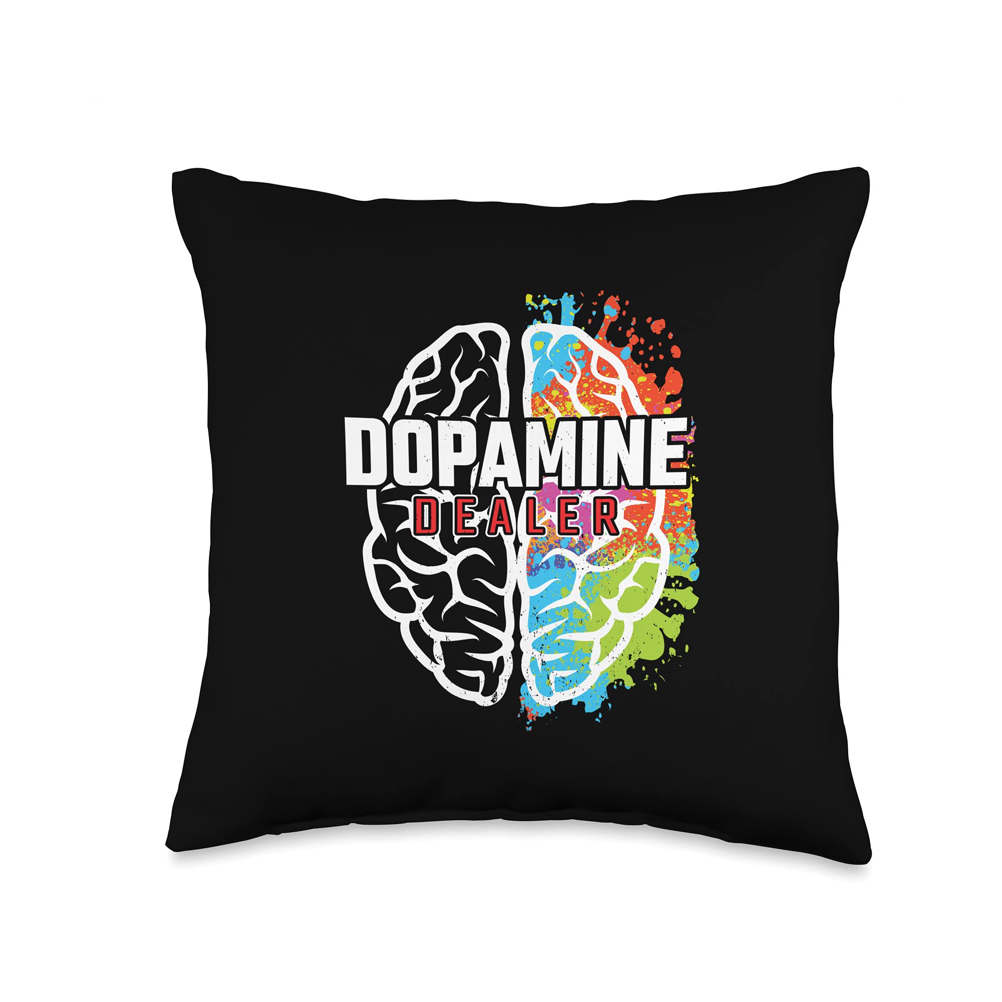 Dopamine Dealer - Motivational Fitness Coach & Personal Trainer Throw Pillow - Perfect for Gym, Home Workout & Office Decor