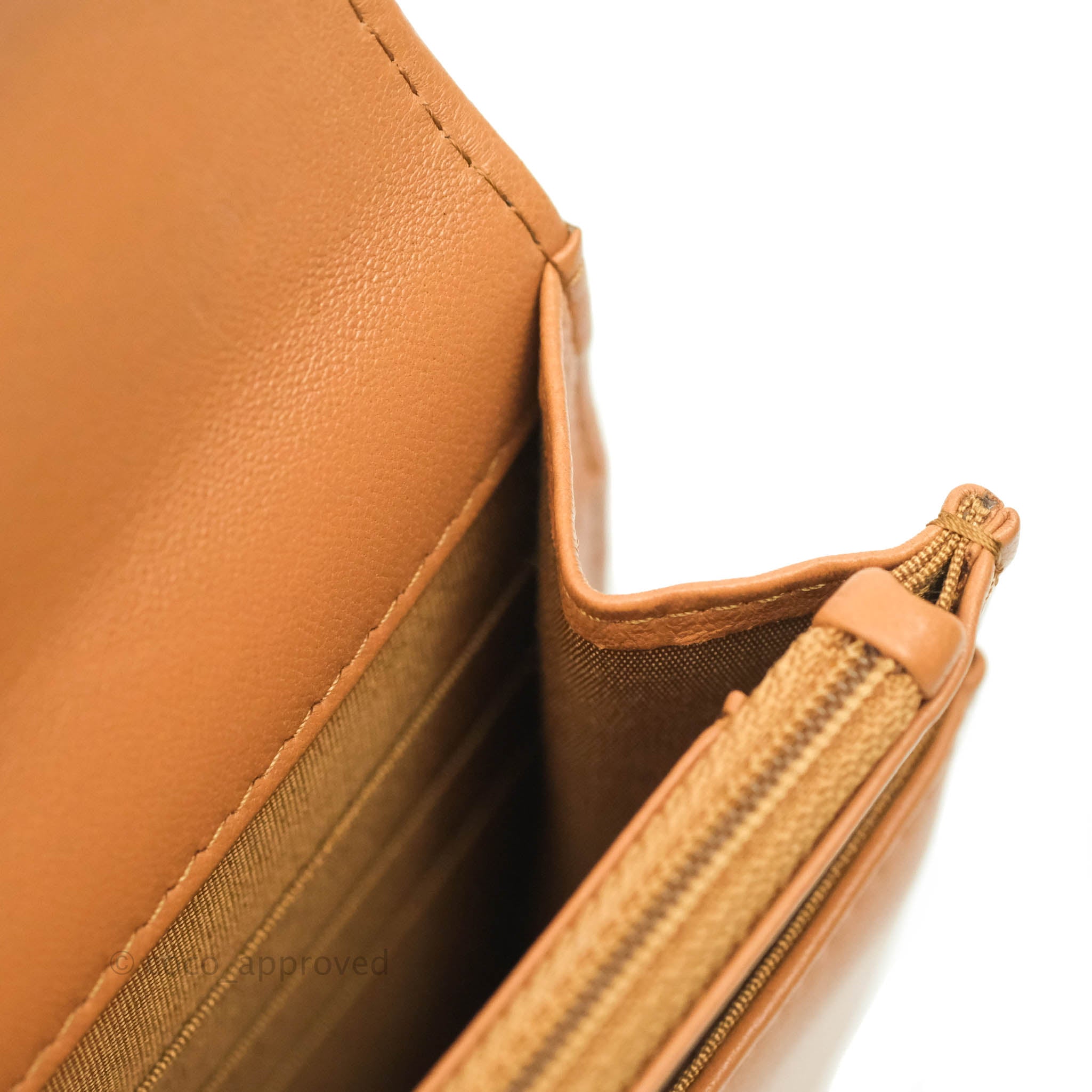 Chanel 19 Wallet on Chain WOC Bag - Dark Beige Caramel Lambskin Leather with Mixed Gold/Silver Hardware | 21K Collection | Perfect for Evening Events, Date Nights & Luxury Fashion Accessories