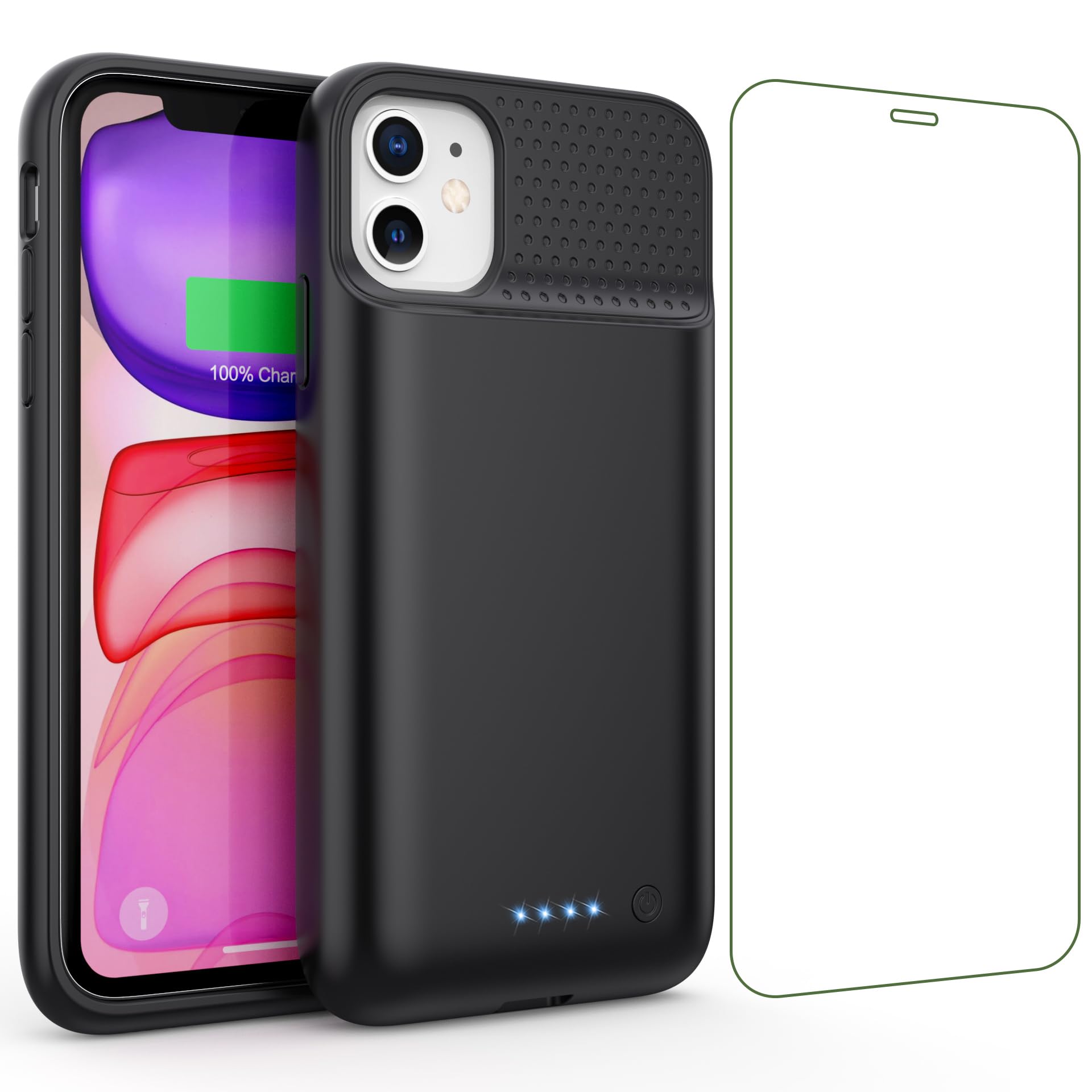 7500mAh Ultra-Slim Battery Case for iPhone 11/XR (6.1 Inch) - Protective Charging Cover with Portable Rechargeable Power Bank | Perfect for Travel, Work & Outdoor Activities