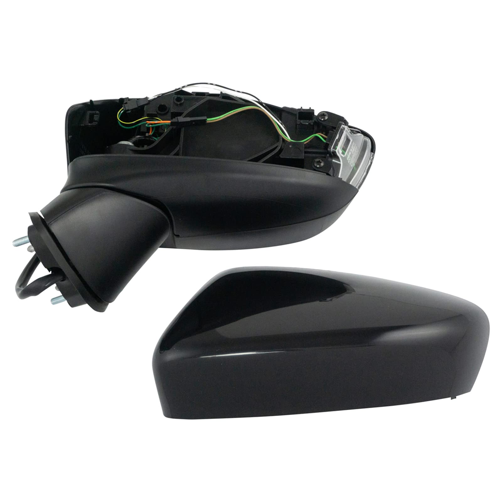 TRQ Heated Side Mirror Set with Blind Spot Detection for 2014-2016 Mazda 6 - Driver & Passenger Side Replacement (MA1320188, MA1321188) - Enhanced Visibility & Safety for Night Driving and Bad Weather Conditions
