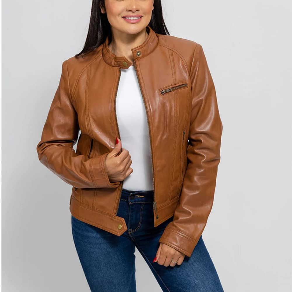 Stylish Women's Leather Jacket for Fall & Winter | Fashion Outerwear for Casual & Office Wear | Trendy Biker & Bomber Style Coats