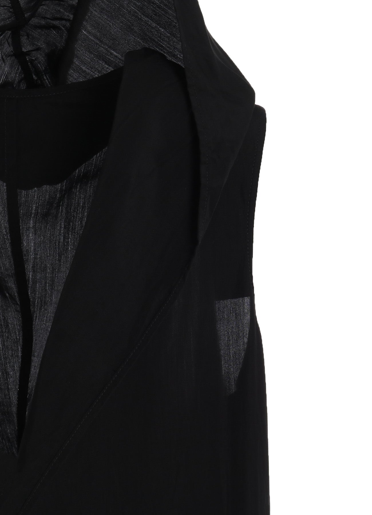 Cupro Dungaree Baller Lace Hoodie Vest - Stylish Layering Piece for Women, Perfect for Casual Outfits, Streetwear Fashion, and Everyday Comfort