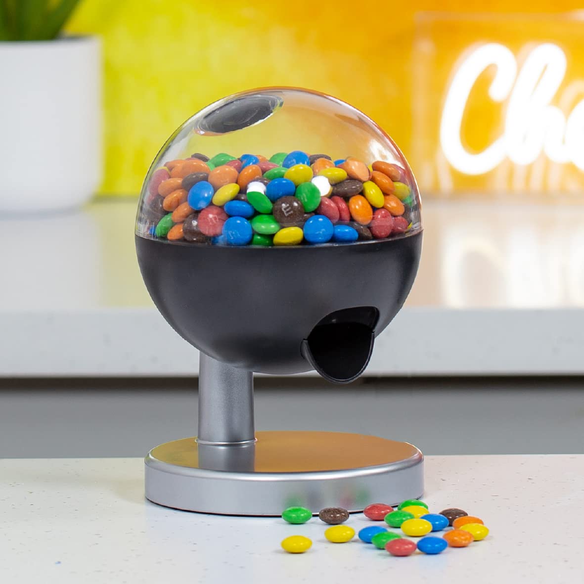Global Gizmos Touch Activated Candy Dispenser Ball - Fun Interactive Treat Dispenser for Parties, Halloween & Office Snacks