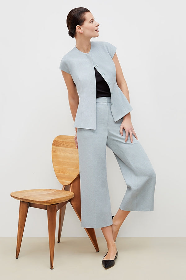 Anderson Pants - Textured Suiting Trousers in Powder Blue | Formal Office Wear & Business Attire for Men