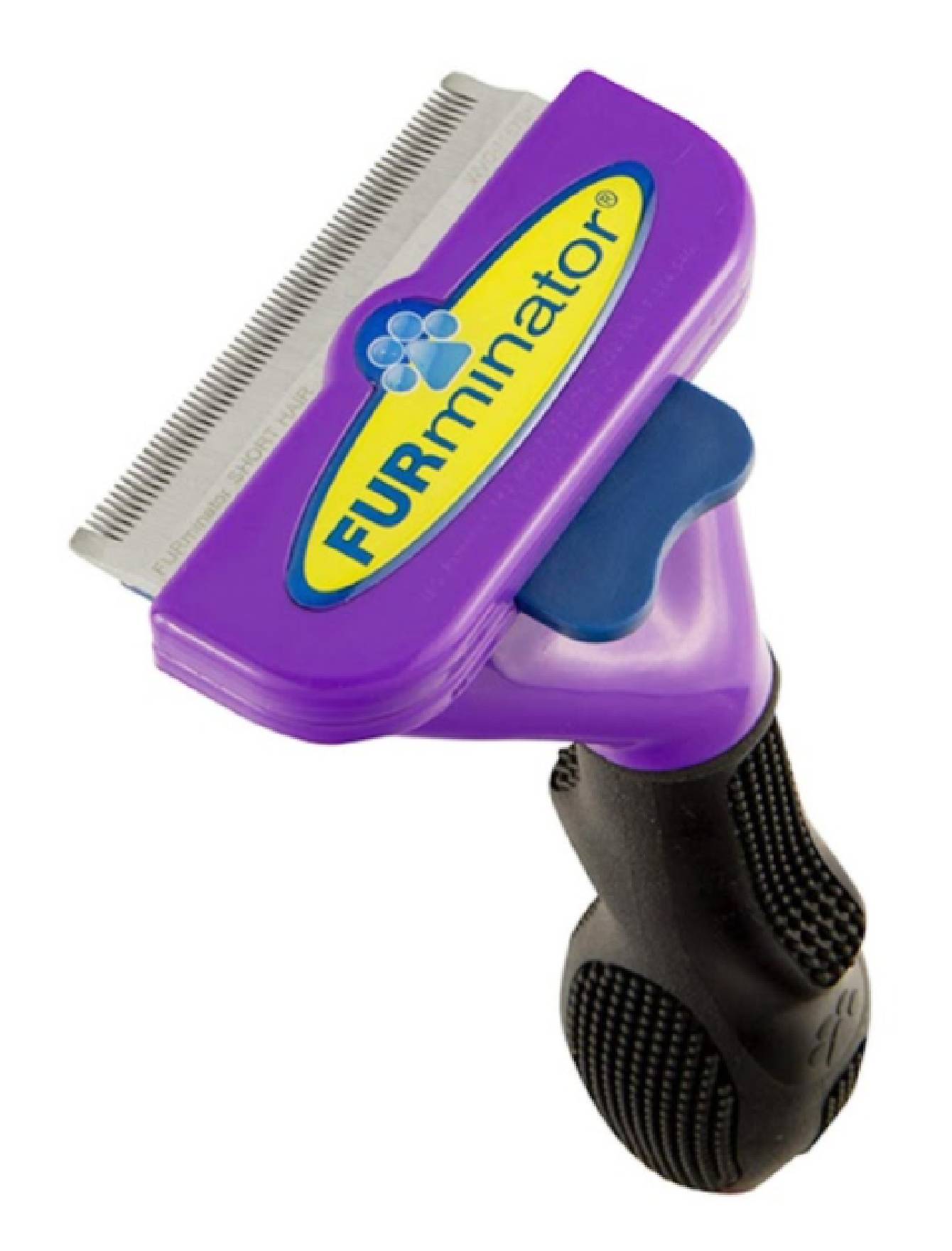 FURminator Deshedding Tool for Large Cats - Short Hair Pet Grooming Brush - Reduce Shedding & Hairballs for Indoor & Outdoor Cats