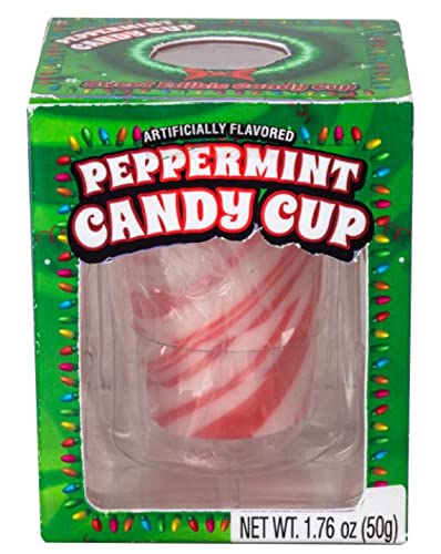 6 Peppermint Flavored Edible Spoons + 5 Milk Chocolate Spoons with Candy Cane Cup - Individually Wrapped Holiday Dessert Set - Perfect for Hot Cocoa, Coffee Stirring & Christmas Party Treats