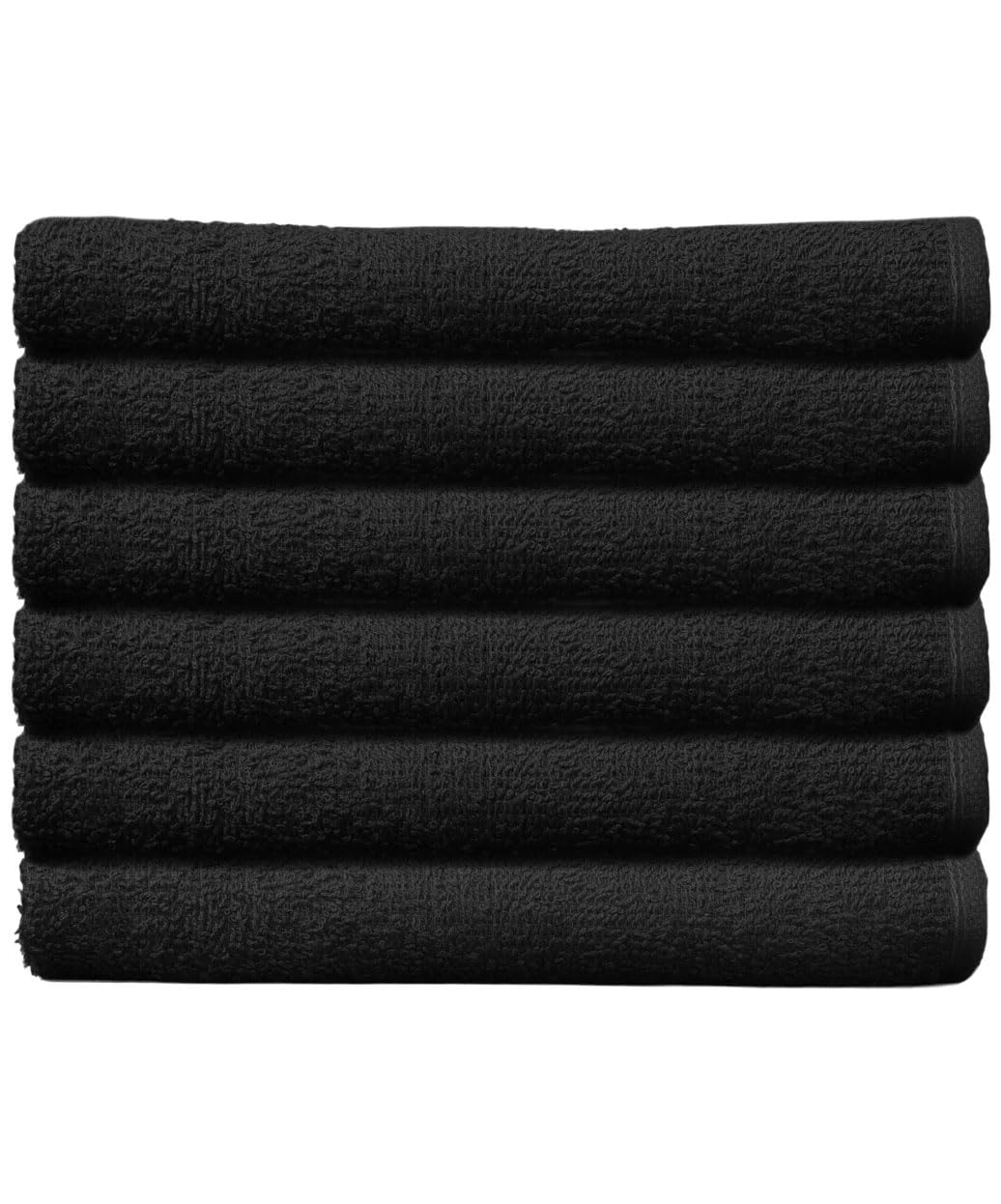 Buy-Rite Premium Black Salon Towels - 24 Pack | Soft & Absorbent Hair Styling & Spa Towels for Salons, Barbershops & Home Use