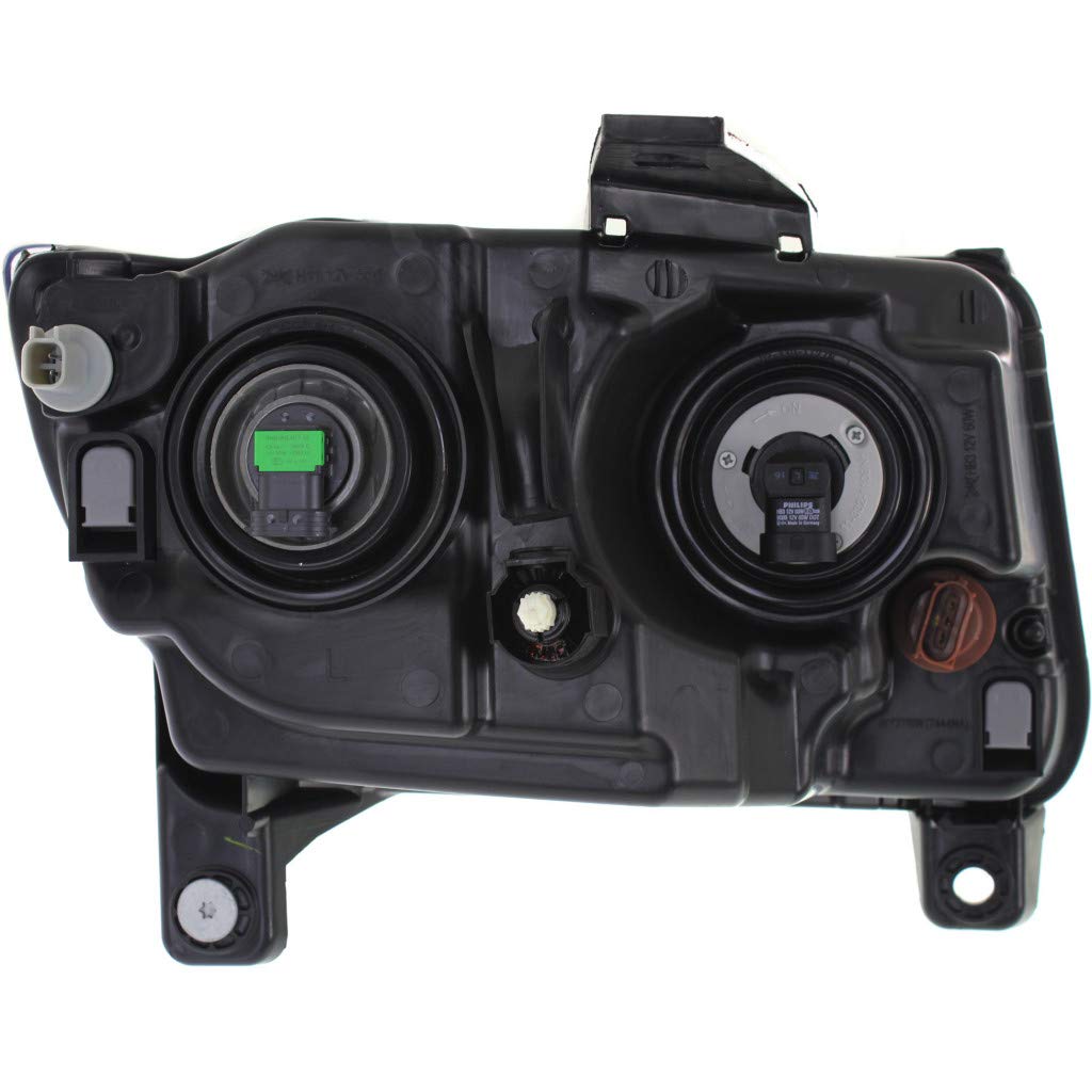 Jeep Compass Headlight Assembly Pair (2013-2017) - Driver & Passenger Side with Black Trim | OEM Standard Type CH2502246 + CH2503246 | Perfect for Night Driving & Off-Road Adventures