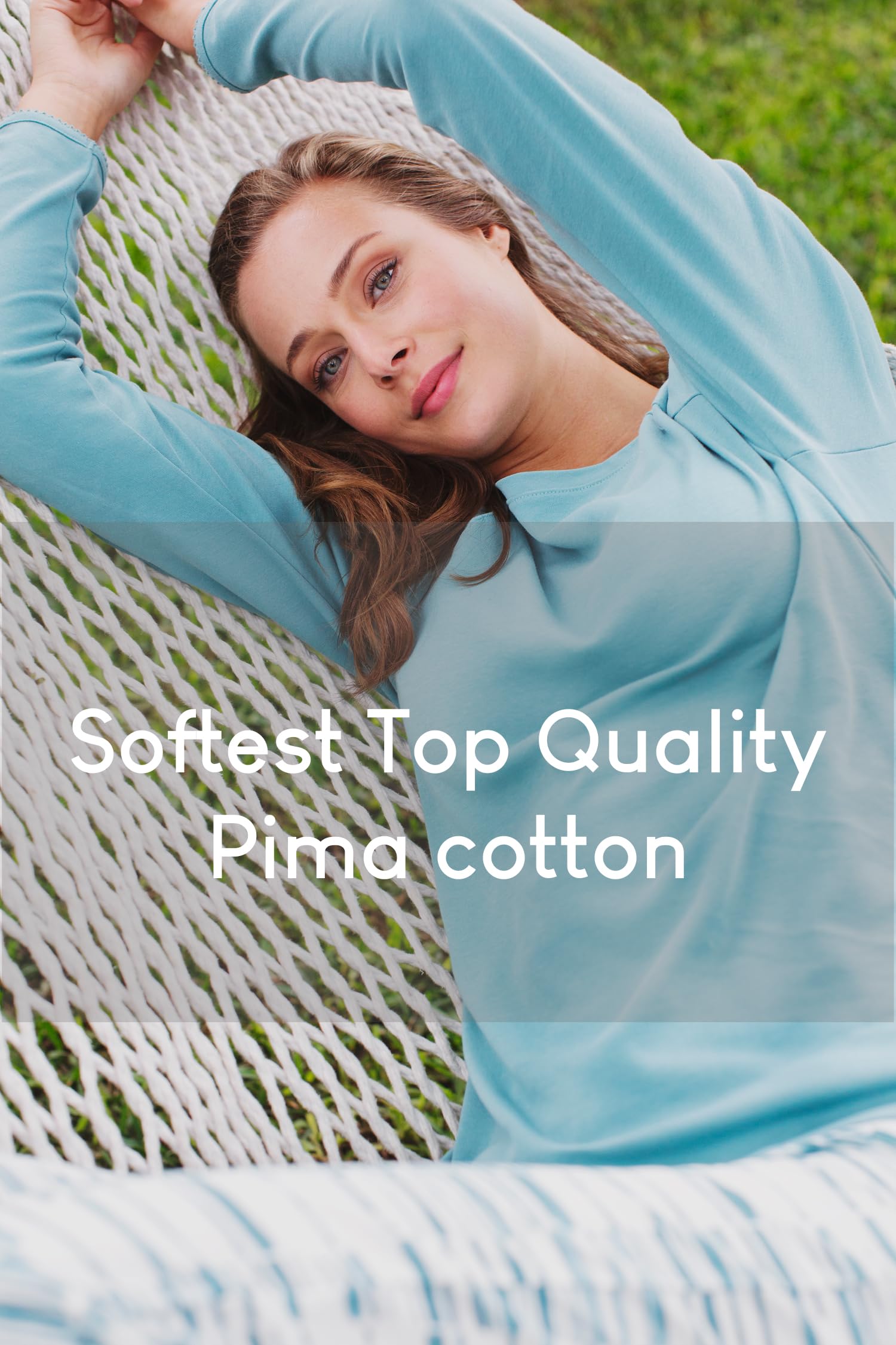 Premium Pima Cotton Women's Pajama Set - Ultra Soft Sleepwear for Women | Lounge & Sleep Comfort | Perfect for Relaxing at Home, Spa Days & Cozy Nights