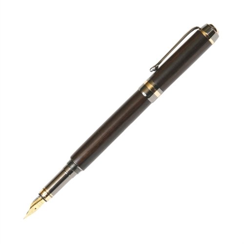 Lanier Elite Fountain Pen - Premium Gun Metal Finish with Blackwood Accents - Luxury Writing Instrument for Professionals, Gifts & Collectors - Perfect for Office, Business Meetings & Special Occasions